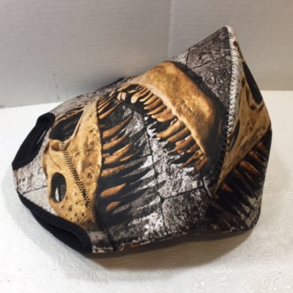 Tyrannosaurus Rex Skeleton Next to Stone Wall Neoprene Lunch Bag 12x6.5x10.5 - Picture 8 of 16